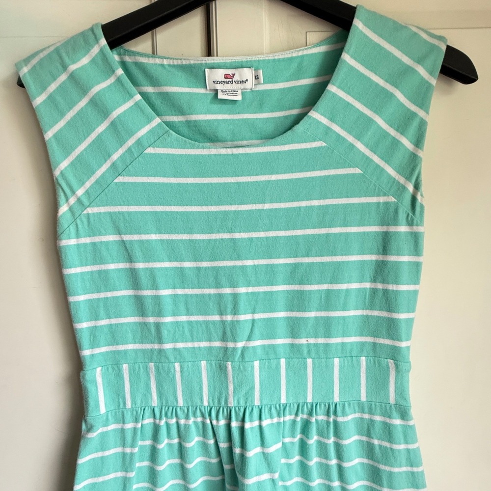 Vineyard Vines Striped Knit Dress‎ Extra Small Casual Cotton Blend Sleeveless XS